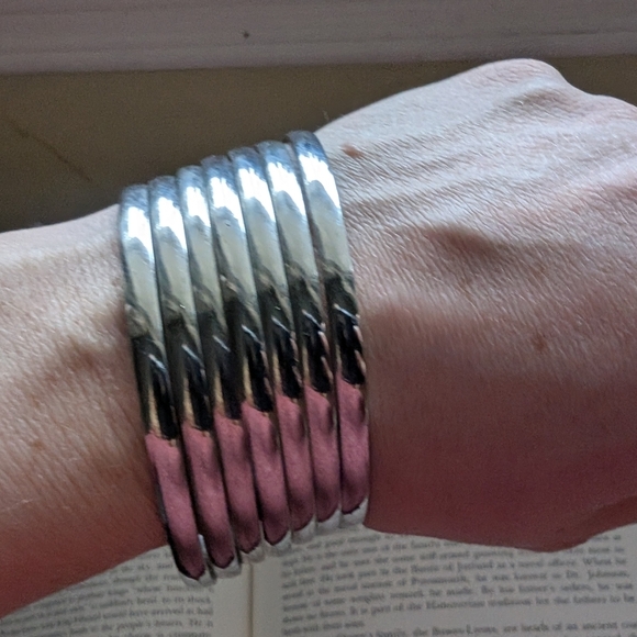 Silver Bangle Bracelet Set - Picture 11 of 11